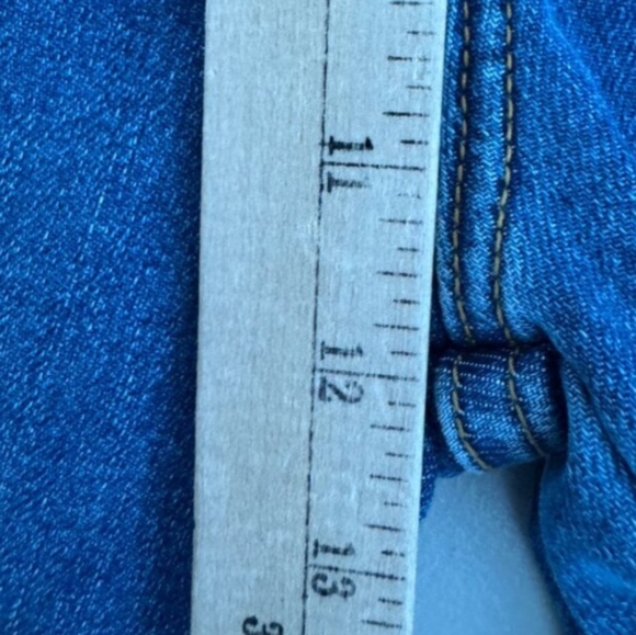 Driftwood Straight Leg Cropped Lace Cuff Stretch High Rise Jeans Size 32 New! - Picture 10 of 13